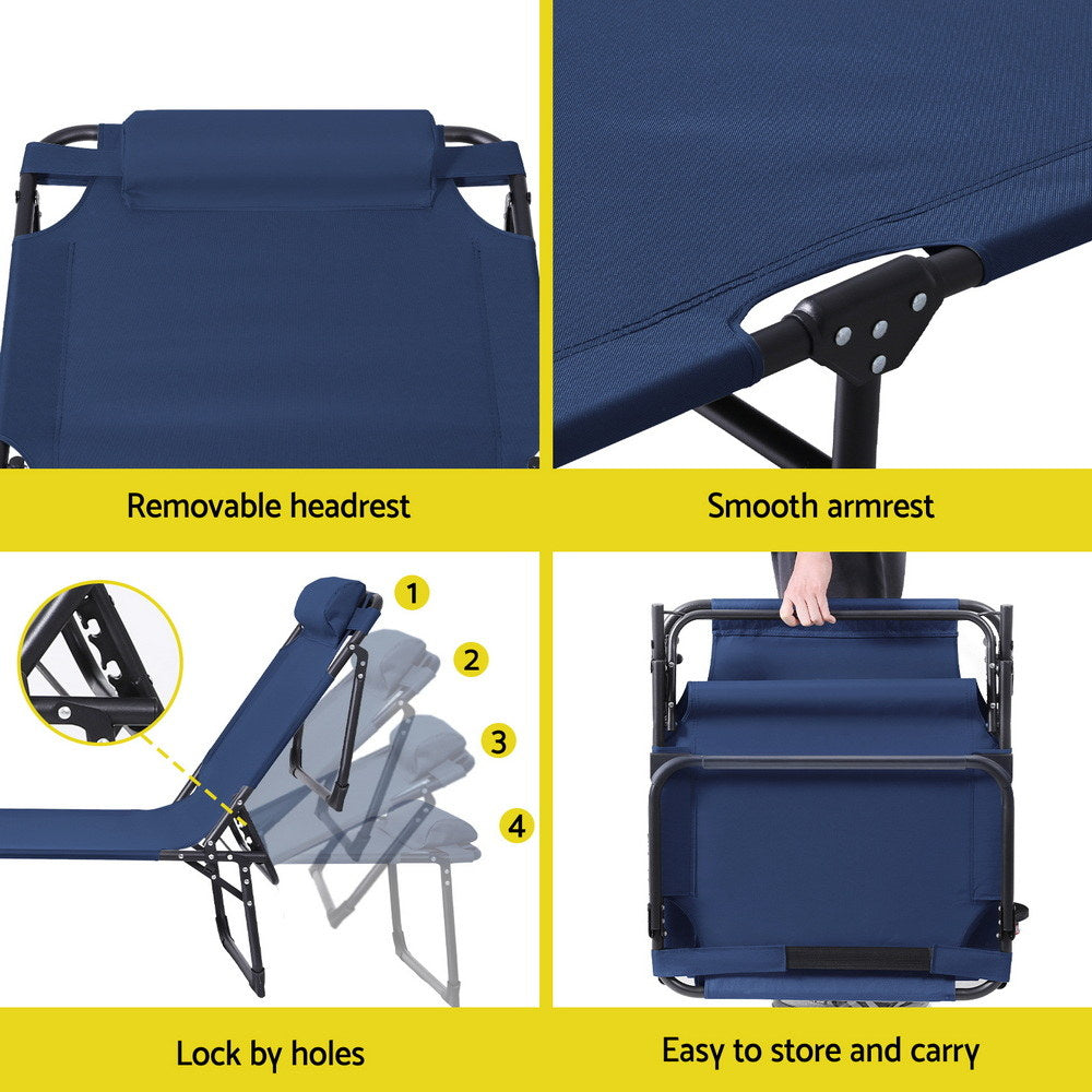 Folding Sun Lounger | Outdoor Beach Lounge Chair | Patio Furniture