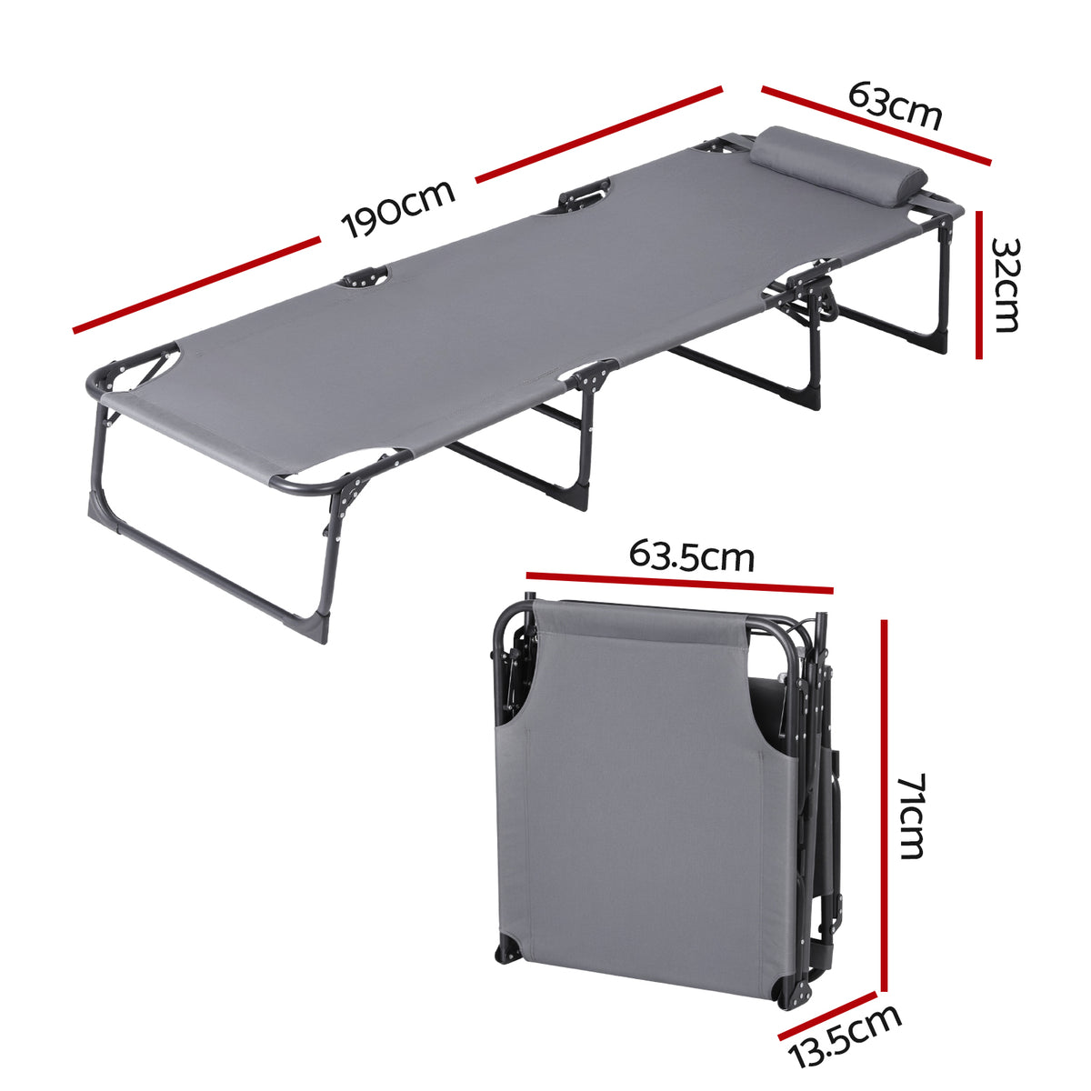 Sun Lounger | Folding Beach Lounge Chair | Patio Outdoor Furniture