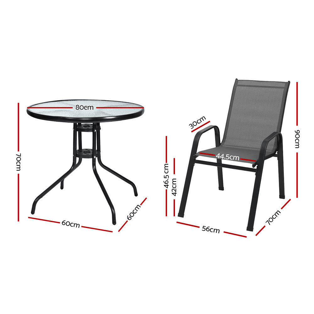 Gardeon Outdoor Dining Set | Table & Chairs | Patio Garden Bistro Furniture