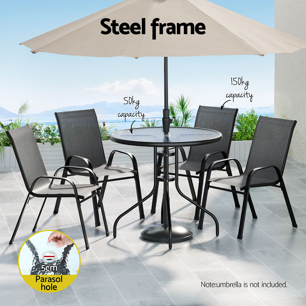 Gardeon Outdoor Dining Set | Table & Chairs | Patio Garden Bistro Furniture