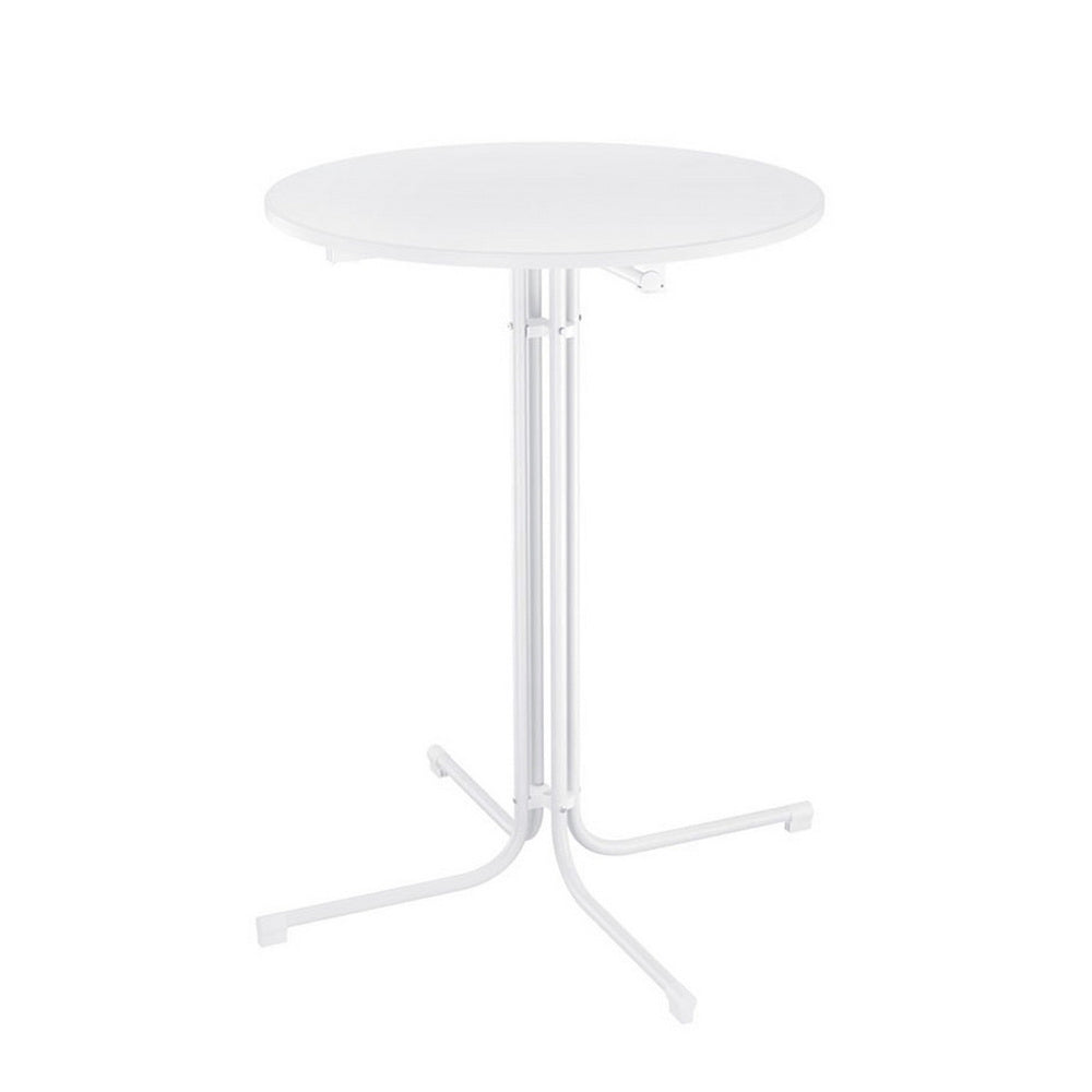 Round Folding Bar Table | 109cm | Outdoor Patio | White