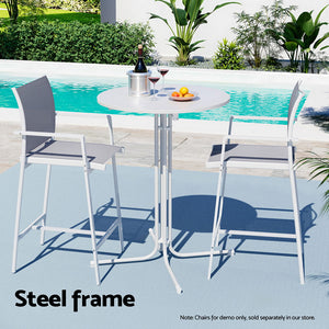 Round Folding Bar Table | 109cm | Outdoor Patio | White