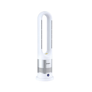 Bladeless Tower Fan Heater | 2-in-1 Cooling & Heating | Oscillating | White