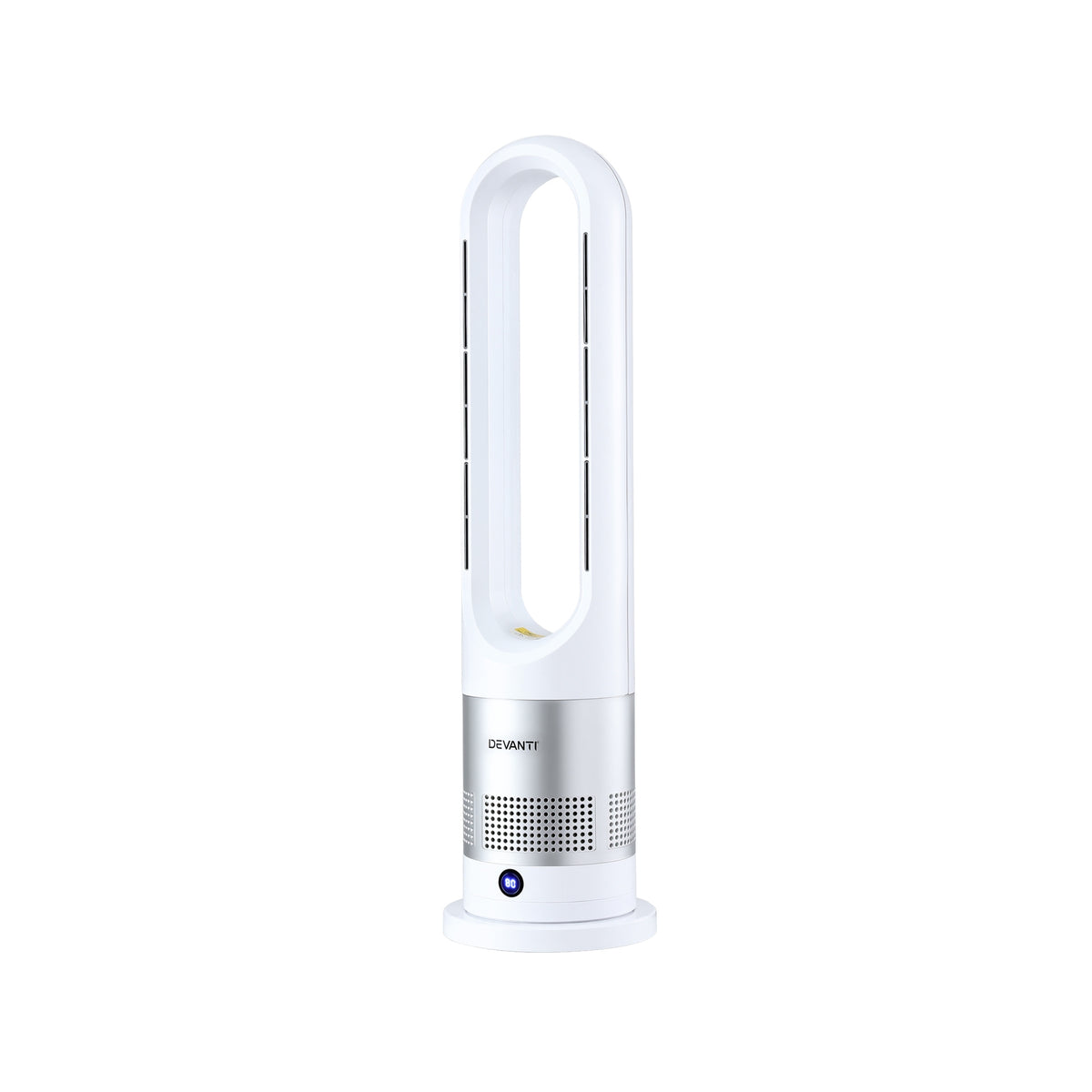 Bladeless Tower Fan Heater | 2-in-1 Cooling & Heating | Oscillating | White