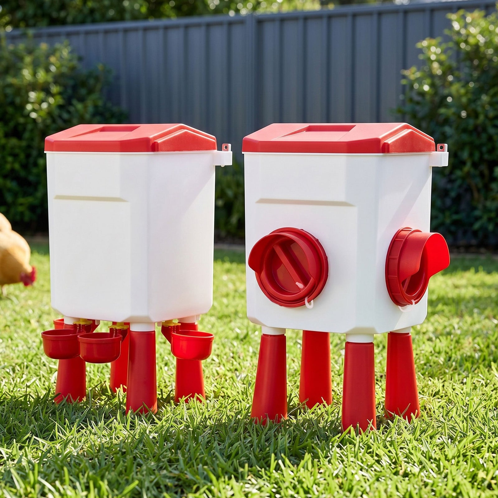 Chicken Feeder & Waterer Set | 8kg Feeder & 7L Poultry Drinker