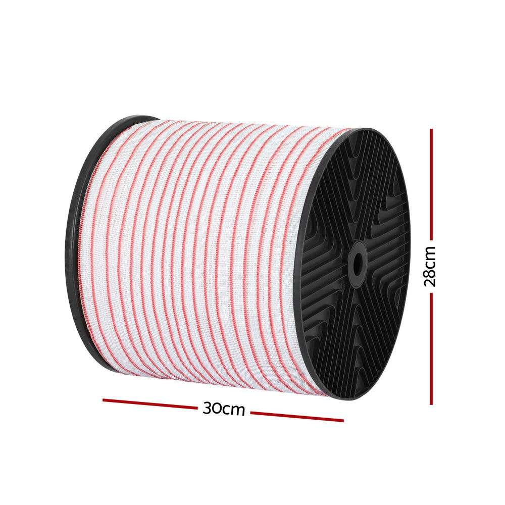 Electric Fence Tape 400m | Polywire Polytape | Red & White Outdoor Farm Fencing