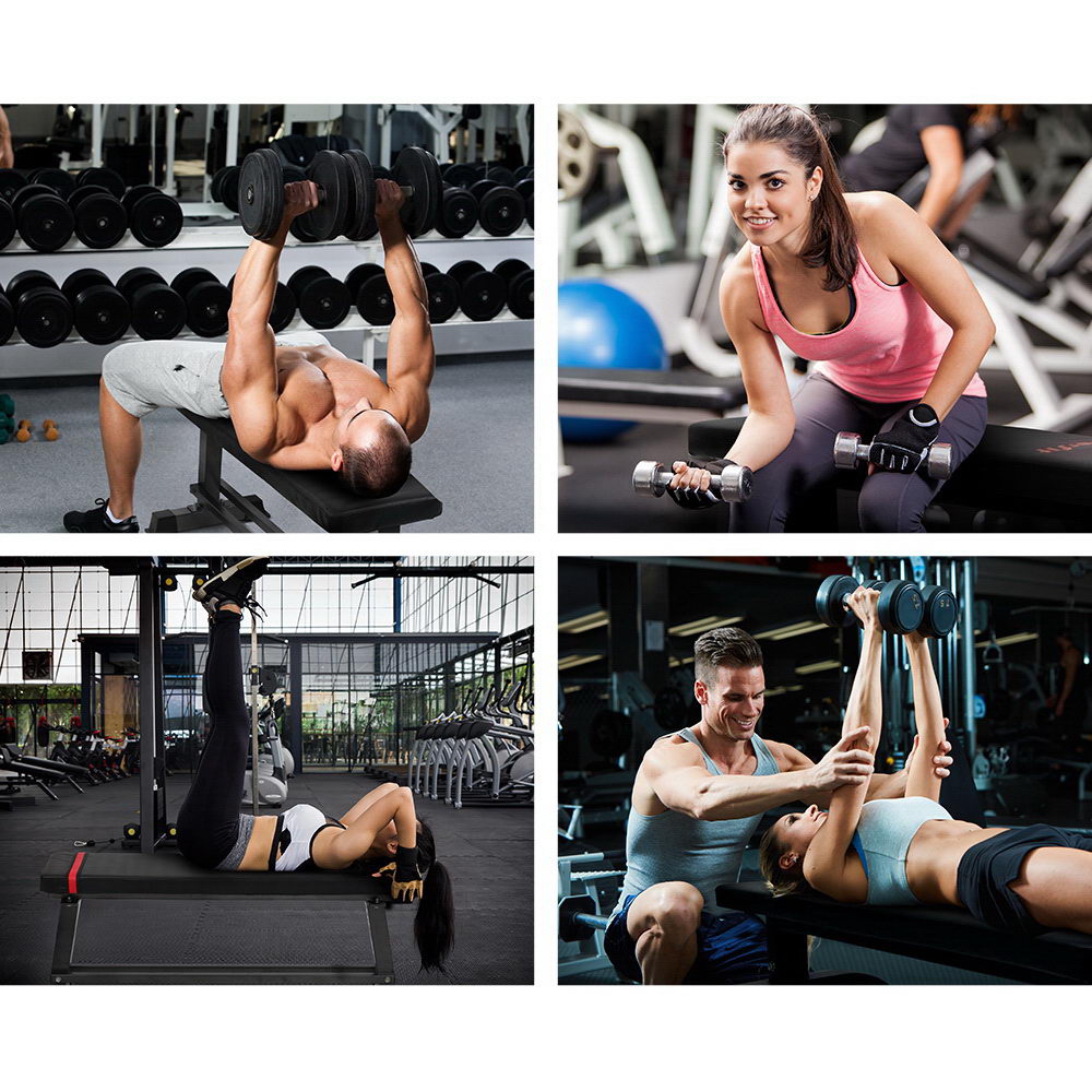 Everfit Weight Bench | Flat Bench Press | Home Gym Equipment | 300kg Capacity
