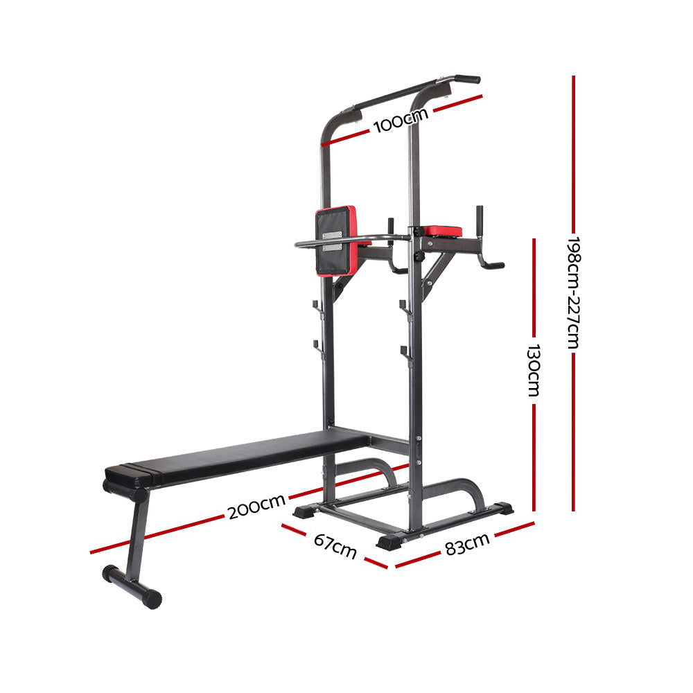 Everfit Weight Bench | Chin Up Bar | Bench Press | Home Gym | 380kg Capacity