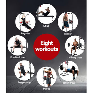 Everfit Weight Bench | Chin Up Bar | Bench Press | Home Gym | 380kg Capacity