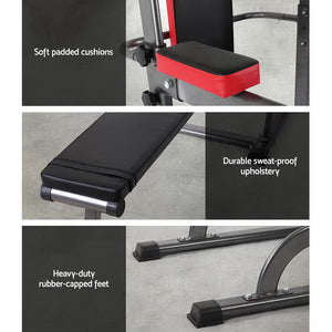 Everfit Weight Bench | Chin Up Bar | Bench Press | Home Gym | 380kg Capacity