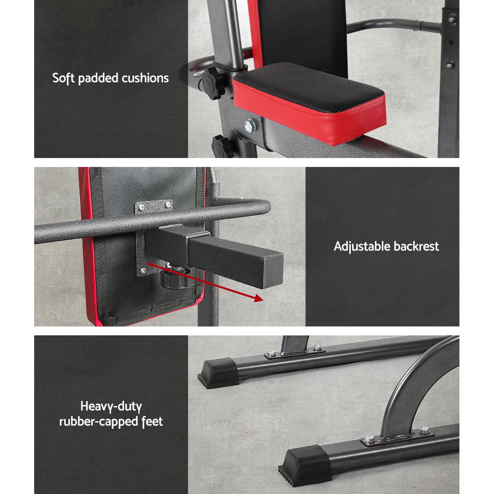 Everfit Weight Bench | Chin Up Tower | Bench Press | Home Gym Workout | 200kg Capacity