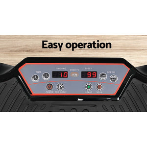 Everfit Vibration Machine Platform | Vibrator Resistance Rope | Home Fitness | Black