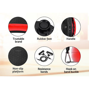 Everfit Vibration Machine Platform | Vibrator Resistance Rope | Home Fitness | Red