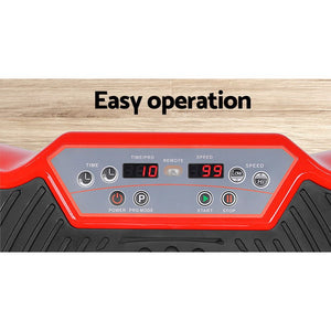 Everfit Vibration Machine Platform | Vibrator Resistance Rope | Home Fitness | Red