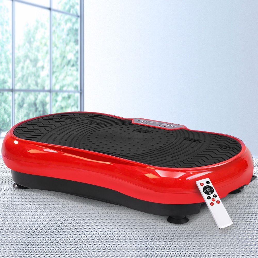 Everfit Vibration Machine Platform | Vibrator Resistance Rope | Home Fitness | Red