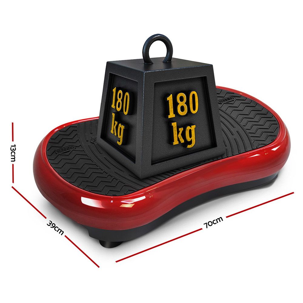 Everfit Vibration Machine Platform | Resistance Rope | Home Fitness | Dark Red