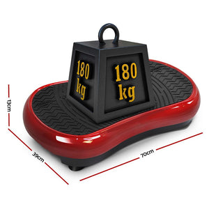 Everfit Vibration Machine Platform | Resistance Rope | Home Fitness | Dark Red