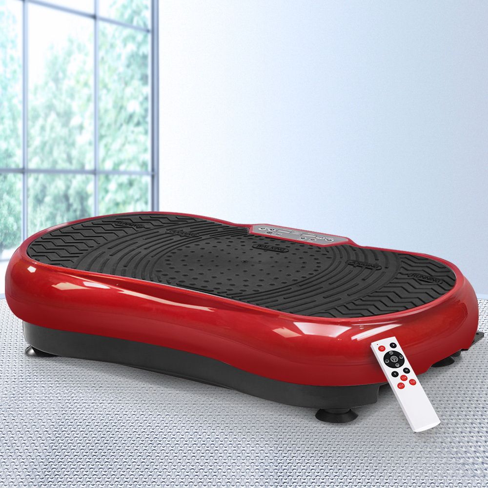 Everfit Vibration Machine Platform | Resistance Rope | Home Fitness | Dark Red