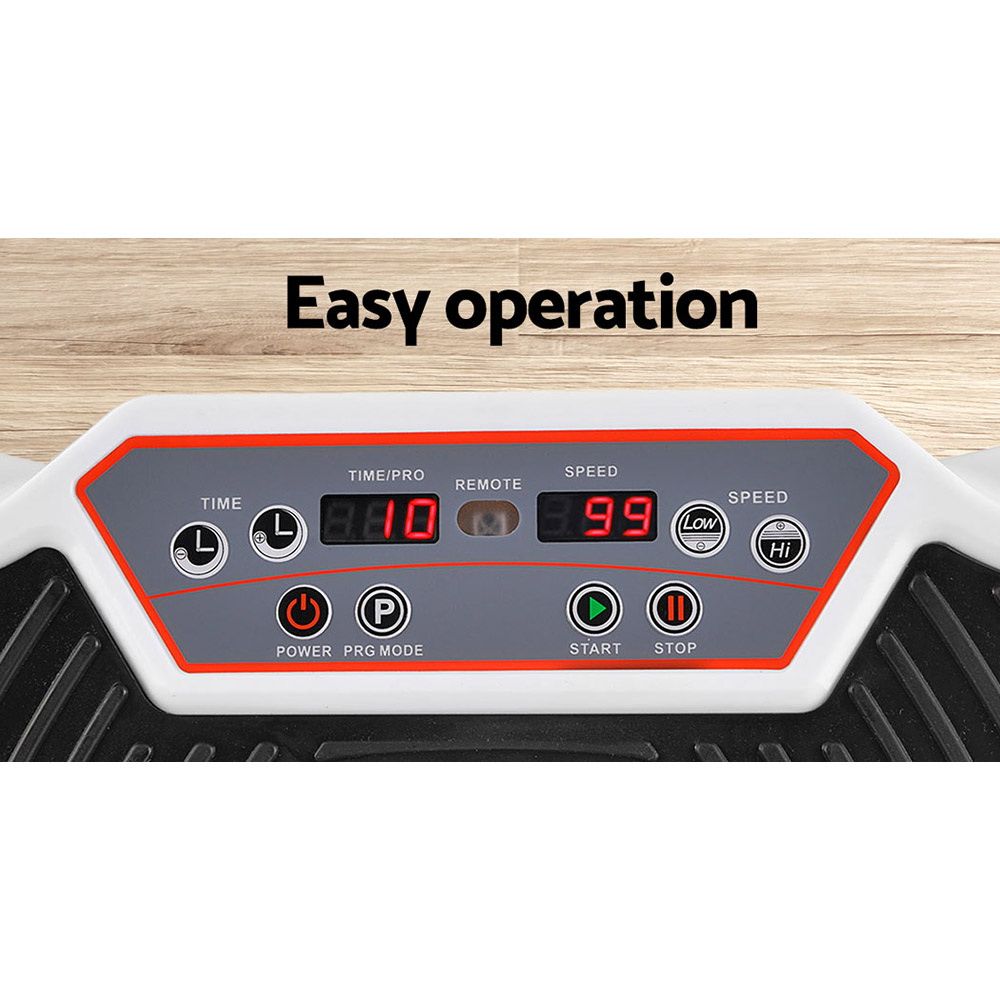 Everfit Vibration Machine Platform | Vibrator Resistance Rope | Home Fitness | White