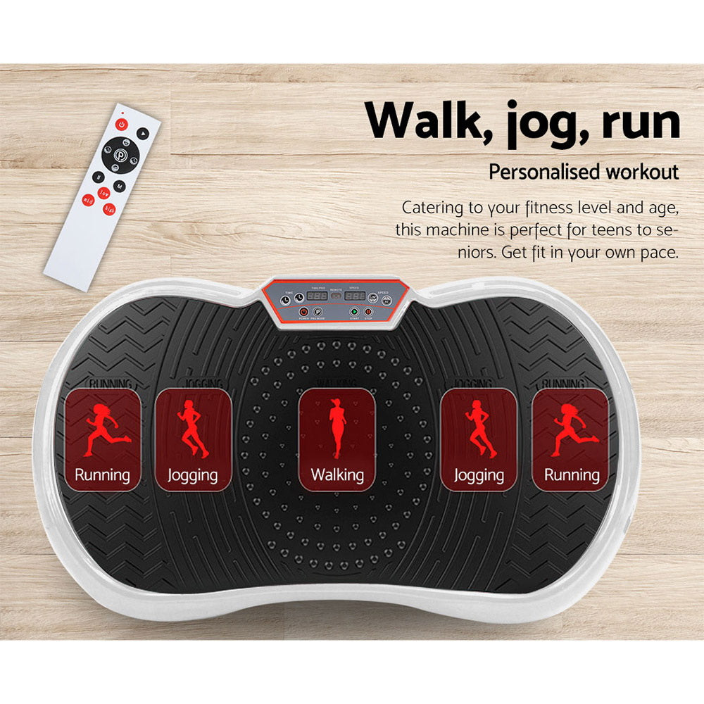 Everfit Vibration Machine Platform | Vibrator Resistance Rope | Home Fitness | White