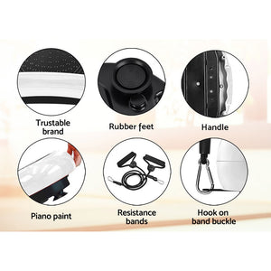 Everfit Vibration Machine Platform | Vibrator Resistance Rope | Home Fitness | White