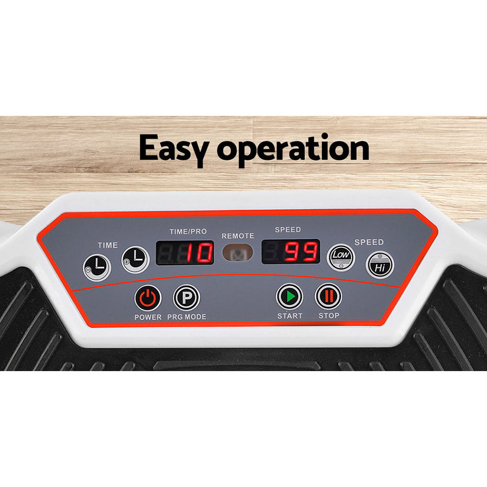 Everfit Vibration Machine Platform | Vibrator Resistance Rope | Home Fitness | White