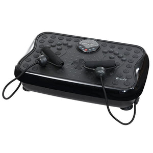 Everfit Vibration Machine Platform | Vibrator With Resistance Rope | Home Gym | Black