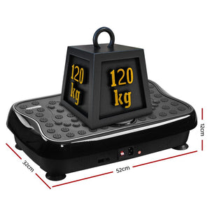 Everfit Vibration Machine Platform | Vibrator With Resistance Rope | Home Gym | Black