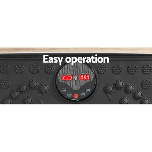 Everfit Vibration Machine Platform | Vibrator With Resistance Rope | Home Gym | Black
