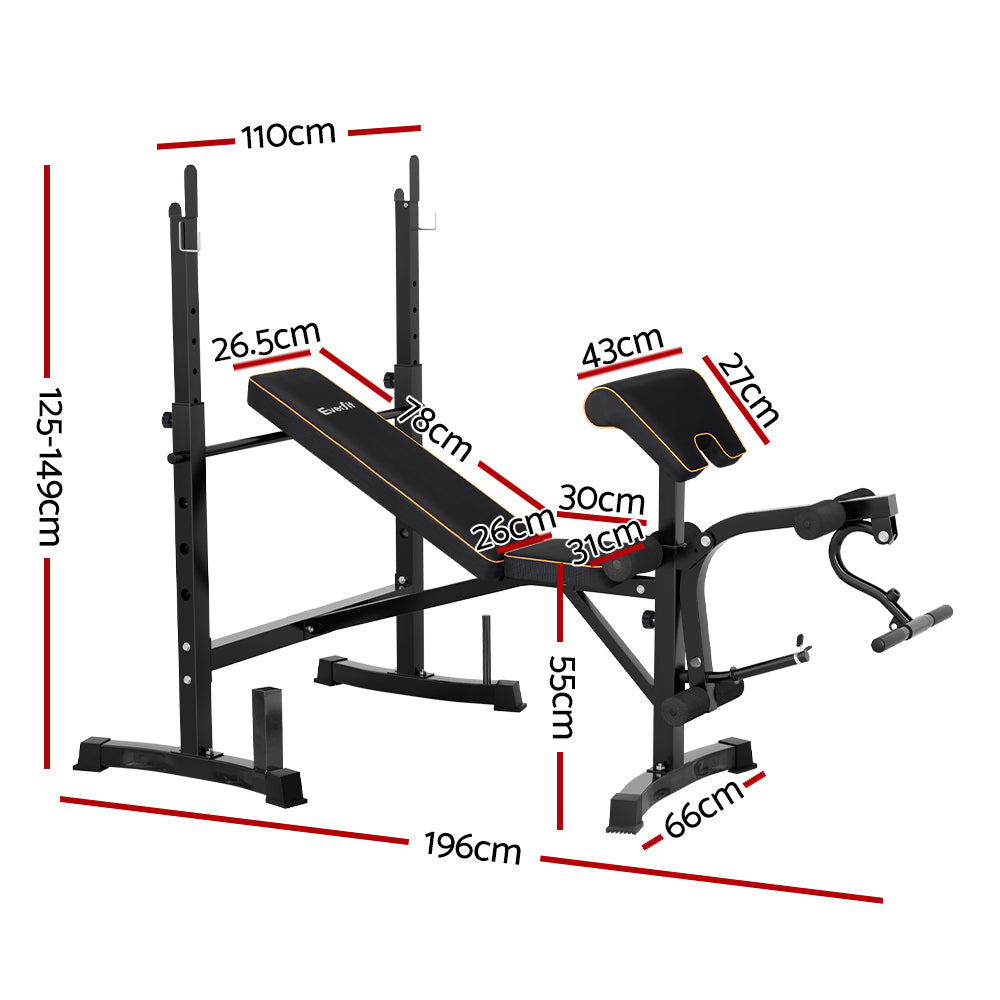 Everfit Weight Bench | 10 in 1 | Bench Press | Home Gym Station | 330kg Capacity