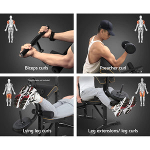 Everfit Weight Bench | 10 in 1 | Bench Press | Home Gym Station | 330kg Capacity
