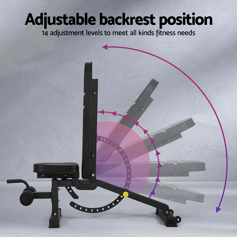 Everfit Weight Bench | Adjustable FID Bench | Home Gym Equipment | 450kg Capacity
