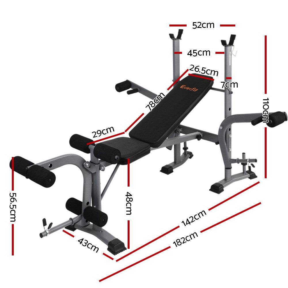 Everfit Weight Bench 8 in 1 | Bench Press | Adjustable | Home Gym Station | 200kg