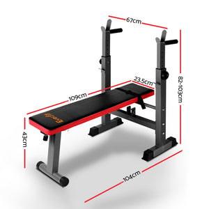 Everfit Weight Bench | Squat Rack Bench Press | Home Gym Equipment | 200kg