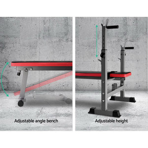 Everfit Weight Bench | Squat Rack Bench Press | Home Gym Equipment | 200kg
