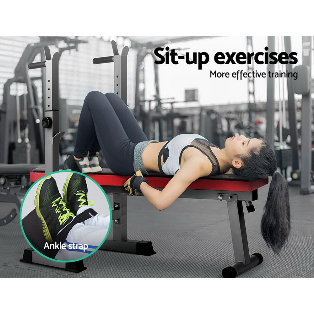 Everfit Weight Bench | Squat Rack Bench Press | Home Gym Equipment | 200kg