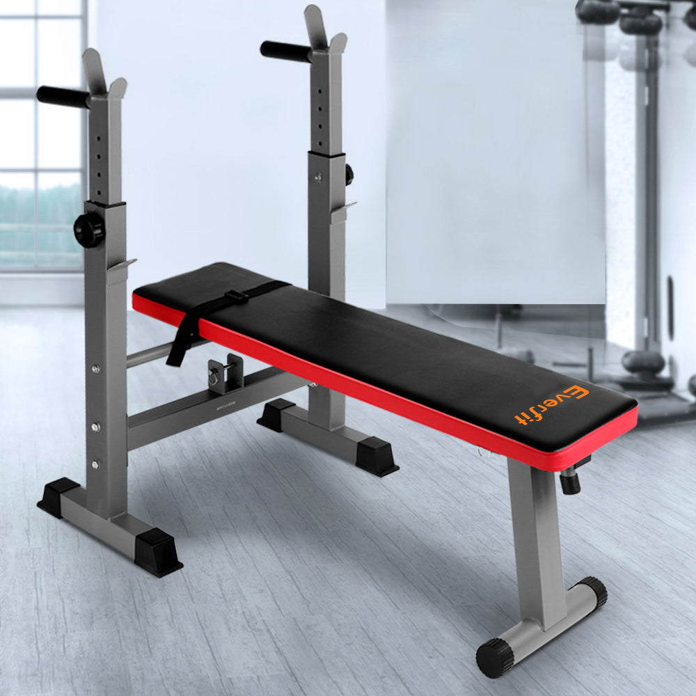 Everfit Weight Bench | Squat Rack Bench Press | Home Gym Equipment | 200kg