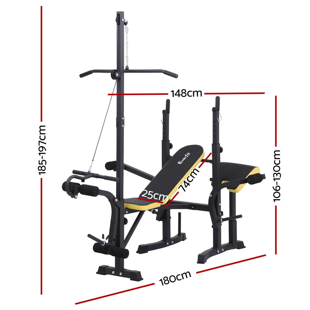 Everfit Weight Bench | 14in1 Press Multi-Station Fitness Home Gym Equipment
