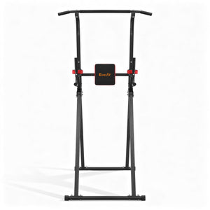 Chin Up Tower | Pull Up & Dip Station | Folding Home Gym | Black