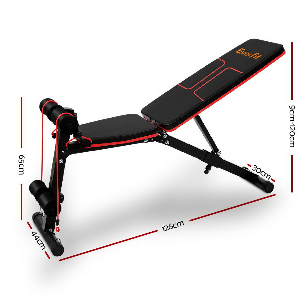 Everfit Weight Bench | Adjustable FID Bench Press | Home Gym | 150kg Capacity