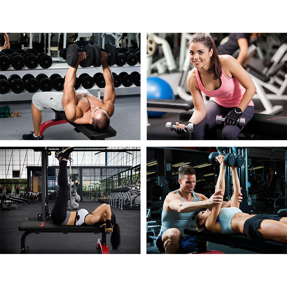 Everfit Weight Bench | Flat Bench Press | Home Gym Fitness | 300KG Capacity