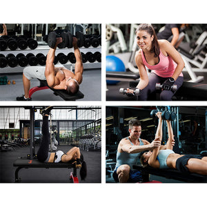 Everfit Weight Bench | Flat Bench Press | Home Gym Fitness | 300KG Capacity