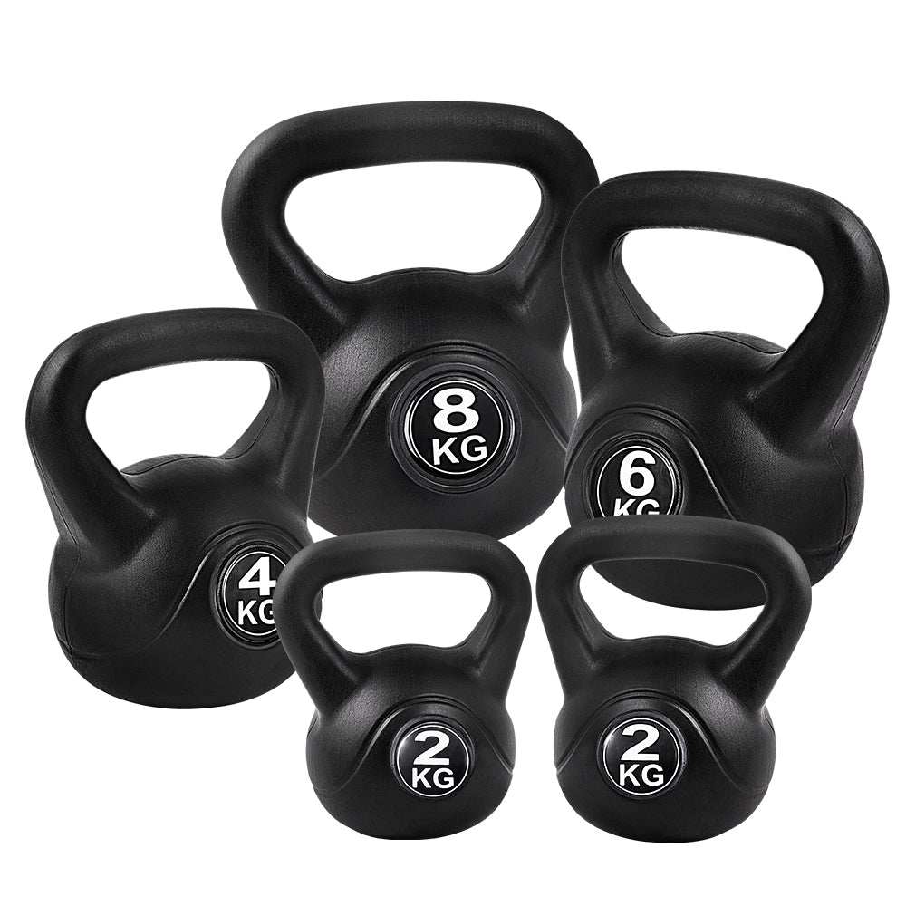 Everfit 22kg Kettlebell Set | Weight Lifting | Kettlebells | Bench | Dumbbells | Gym | Home