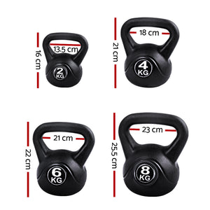Everfit 22kg Kettlebell Set | Weight Lifting | Kettlebells | Bench | Dumbbells | Gym | Home