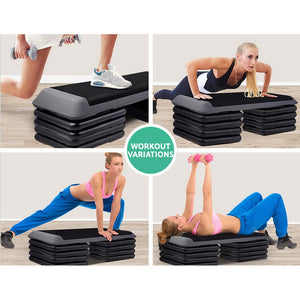 Everfit 4X Aerobic Step Riser | Exercise Stepper Block | Gym | Home Fitness
