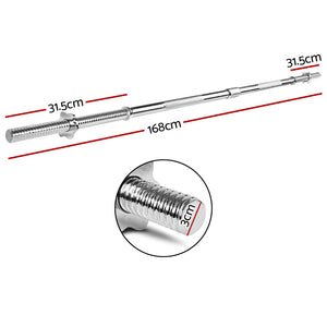 Everfit 168CM 5.5FT Barbell Bar | Fitness | Weight Plates | Dumbbells | Row