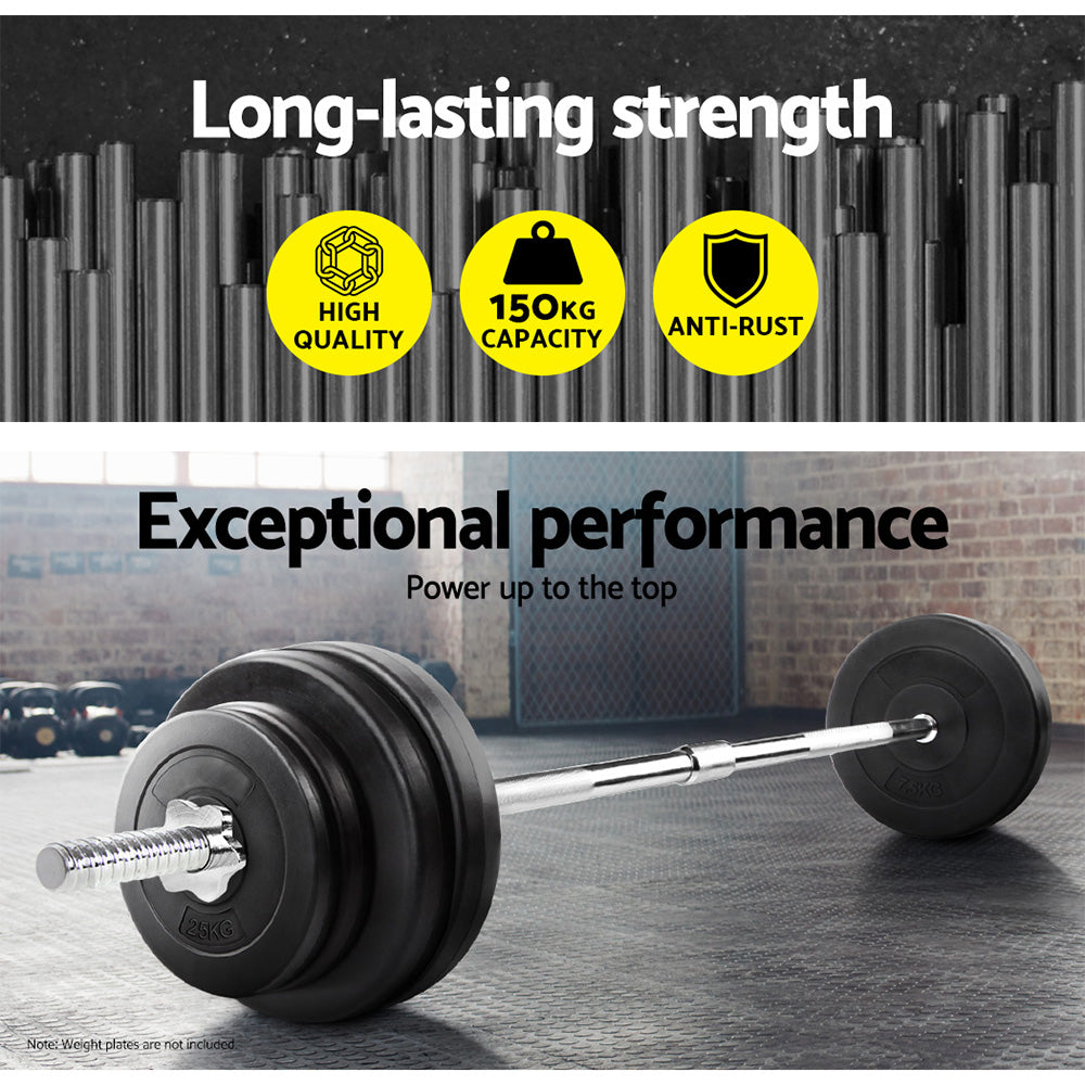 Everfit 168CM 5.5FT Barbell Bar | Fitness | Weight Plates | Dumbbells | Row