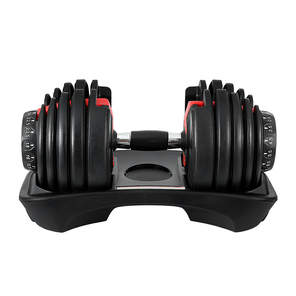 Everfit 24kg Dumbbells Adjustable Dumbbell | Weight Plates | Home Gym