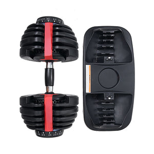 Everfit 24kg Dumbbells Adjustable Dumbbell | Weight Plates | Home Gym | 2pcs