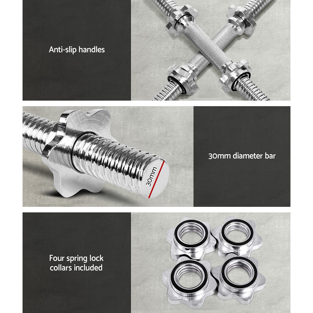 Everfit 45cm Dumbbell Bar | Gym Home Exercise | 150kg Capacity